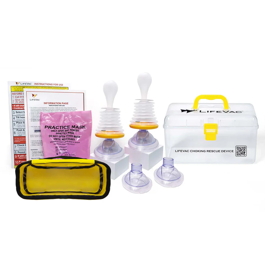 LifeVac full bundle: home kit, travel kit, and storage case